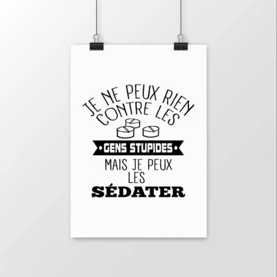 Affiche infirmière satiné - Sédater