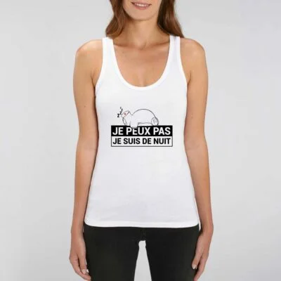Débardeur infirmière - Je suis de nuit