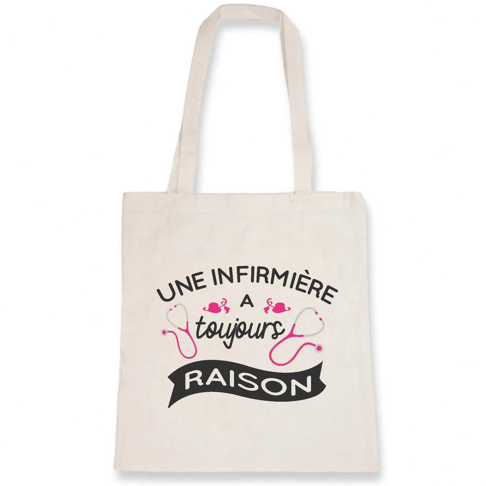 Totebag infirmière- Toujours raison